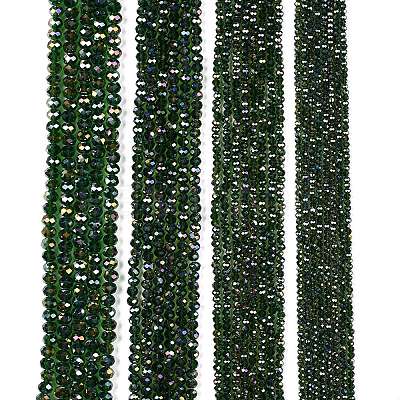 Electroplate Glass Beads Strands EGLA-A044-T3mm-B24-1