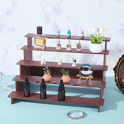 5-Tier Wood Semicircle Dessert Display Risers ODIS-WH0030-182A-1