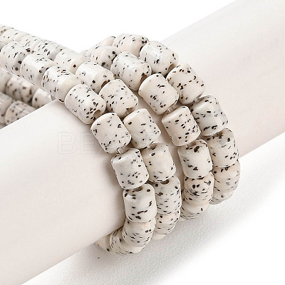 Imitation Bodhi Glazed Porcelain Beads Strands PORC-H011-01-1