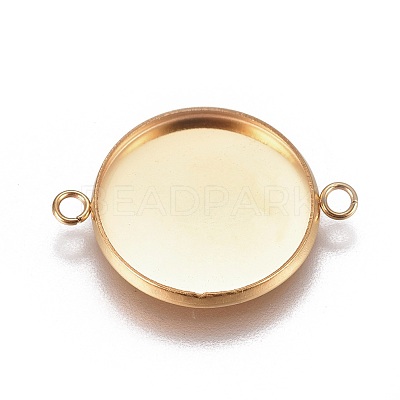 Ion Plating(IP) 304 Stainless Steel Cabochon Connector Settings STAS-G127-14-16mm-G-1