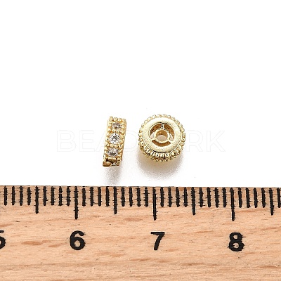 Brass Micro Pave Cubic Zirconia Beads KK-C106-24A-02-1