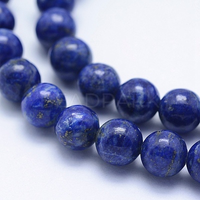 Natural Lapis Lazuli Beads Strands G-P342-01-6mm-AB-1