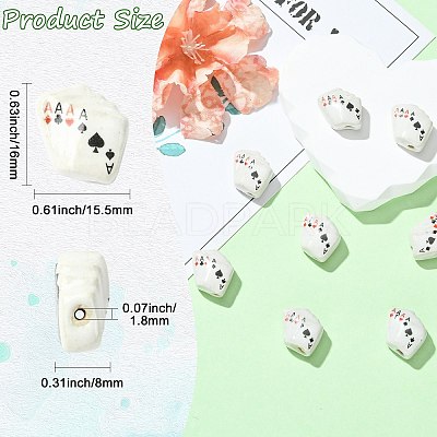8Pcs Handmade Porcelain Beads PORC-CJ0001-32-1
