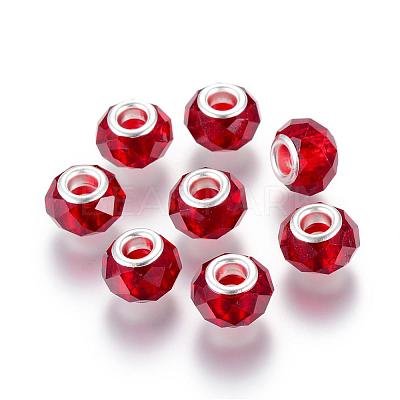 Handmade Glass European Beads GPDL25Y-76-1