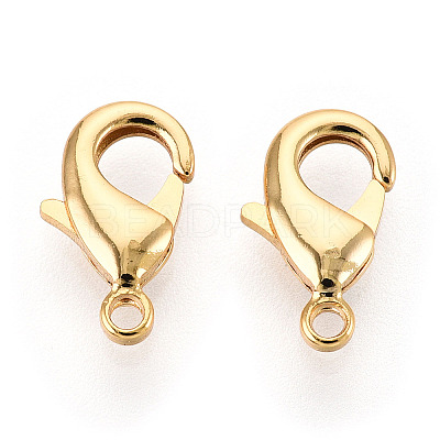 Brass Lobster Claw Clasps KK-YW0004-01B-G-1