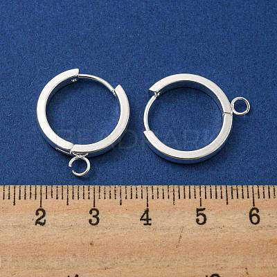 201 Stainless Steel Huggie Hoop Earrings Findings STAS-A167-01O-S-1