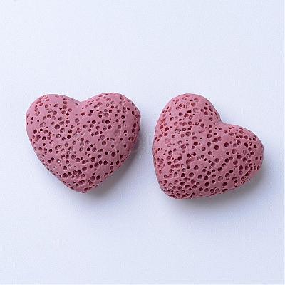 Unwaxed Natural Lava Rock Beads G-F327-19-1