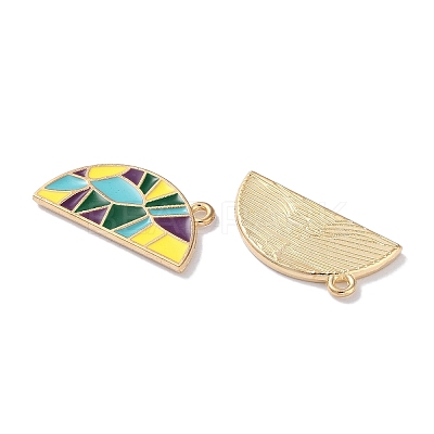 Alloy Enamel Pendants ENAM-O001-11G-G-1