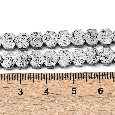 Electroplated Natural Lava Rock Beads Strands G-K388-04A-07-1