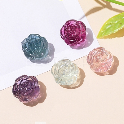 Natural Fluorite Carved Beads LS-PW-WG1ACAE-16-1