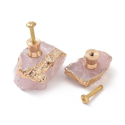 Natural Rose Quartz Drawer Knob CABI-PW0001-141G-03-1