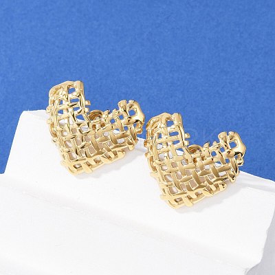 304 Stainless Steel Stud Earrings EJEW-G423-23G-1