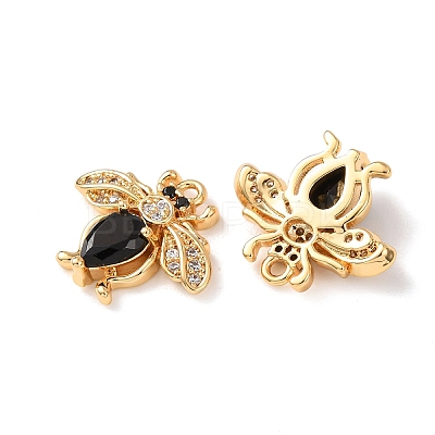 Brass Micro Pave Cubic Zirconia Pendants KK-A284-16G-01-1
