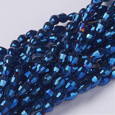 Electroplate Glass Beads Strands GC885Y-5-1