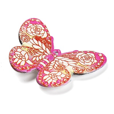 Printed Opaque Acrylic Beads MACR-R004-02B-1