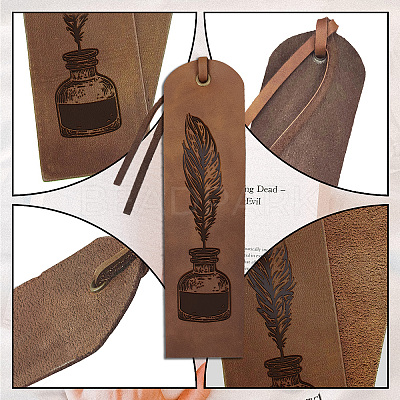 Cowhide Leather Labels AJEW-WH0386-0054-1