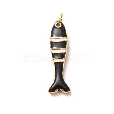 Brass with Enamel Pendants KK-CBA2F11-03G-06-1