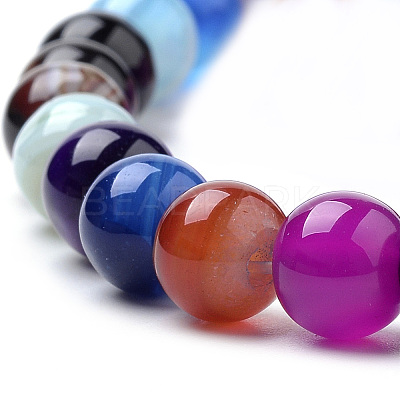Natural Striped Agate/Banded Agate Beads X1-G-S259-04J-8mm-1