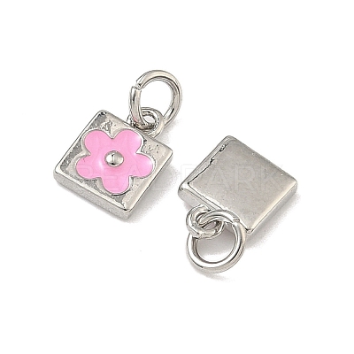 Brass Enamel Pendants KK-B170-04P-1