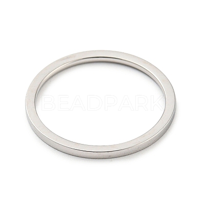 Non-Tarnish 304 Stainless Steel Simple Plain Band Finger Ring for Women Men RJEW-F152-05P-F-1