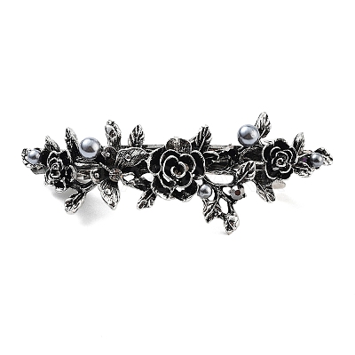 Flower Alloy Rhinestone Hair Barrettes PHAR-S604-01AS-04-1