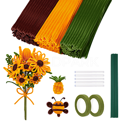 300Pcs DIY Plush Sticks DIY-PB0001-28-1