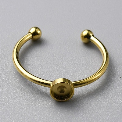 304 Stainless Steel Cuff Ring Components FIND-WH0129-74A-G-1