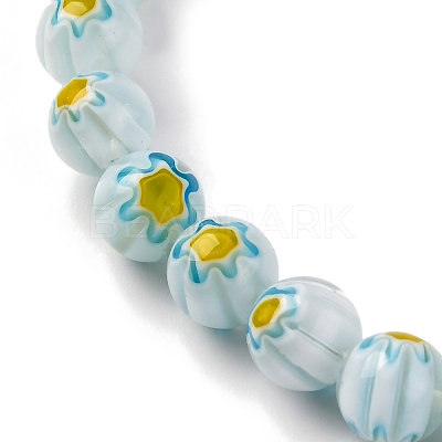Handmade Millefiori Lampwork Beads Strands LAMP-G164-05I-1