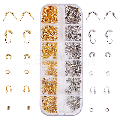 Brass Crimp Beads Covers KK-SC0001-09-1