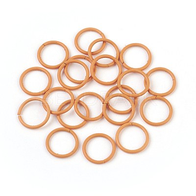 Spray Painted Iron Open Jump Rings X-IFIN-F149-B03-1
