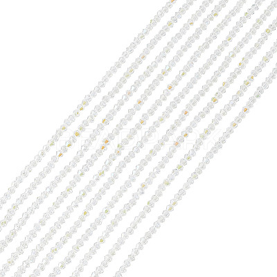 10 Strands Imitate Austrian Crystal Bicone Glass Beads Strands GLAA-HY0001-37A-1