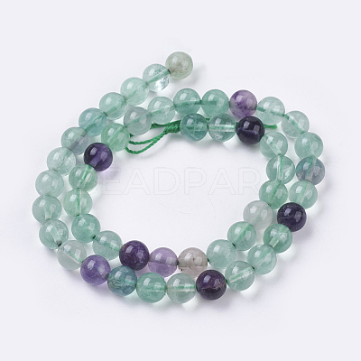 Natural Fluorite Bead Strands G-E468-F01-8mm-1