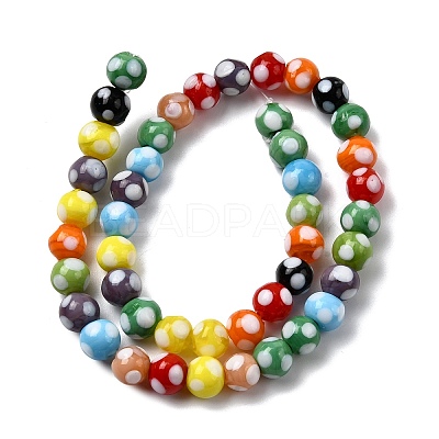 Handmade Lampwork Beads X-LAMP-D002-8mm-01C-1