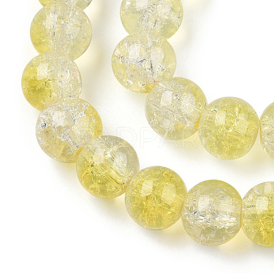 Transparent Crackle Baking Paint Glass Beads X1-DGLA-T003-01B-15-1