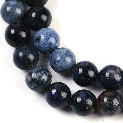 Natural Dumortierite Beads Strands G-G167-A06-6MM-1