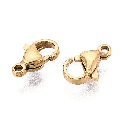 304 Stainless Steel Lobster Claw Clasps STAS-T065-11mm-34G-1