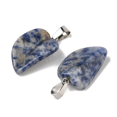 Natural Blue Spot Jasper Pendants G-B127-01P-01-1