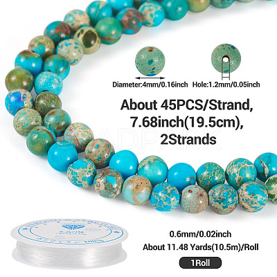 DIY Natural Regalite/Imperial Jasper/Sea Sediment Jasper Beads Bracelets Making KIts DIY-TA0002-69A-1