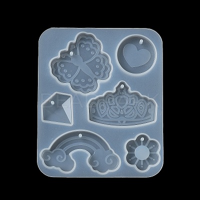 Rainbow/Butterfly/Crown Pendant DIY Silicone Mold X1-DIY-K073-09D-1