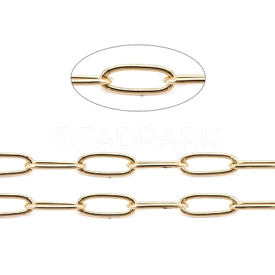 3.28 Feet Ion Plating(IP) 304 Stainless Steel Paperclip Chains X-CHS-F010-01B-G-01-1