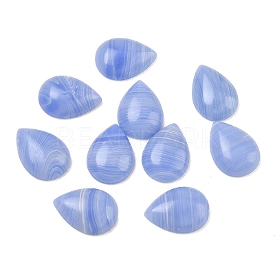 Dyed Natural Blue Lace Agate Cabochons G-WH0031-16F-1