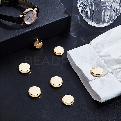 8Pcs 2 Styles Alloy Cufflinks BUTT-GA0001-34G-1