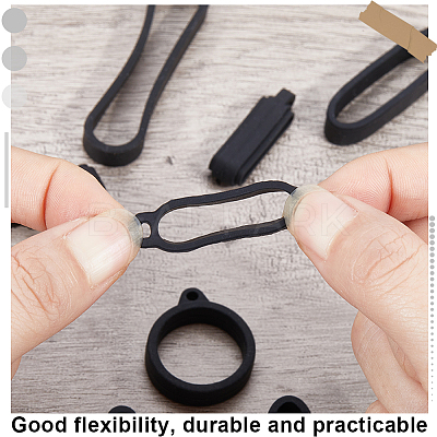 50Pcs 10 Styles Silicone Pendant SIL-CP0001-07-1