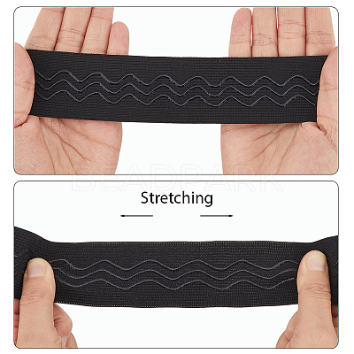 5M Polyester Non-Slip Silicone Elastic Gripper Bands for Garment Sewing SRIB-GF0001-50B-01-1