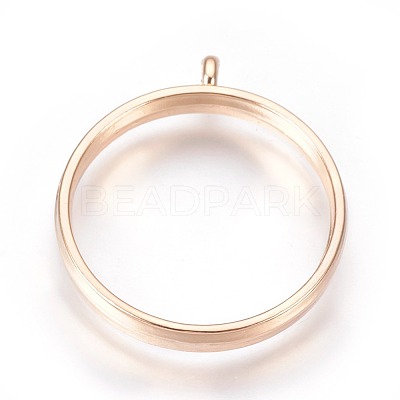 Alloy Open Back Bezel Pendants PALLOY-WH0030-01G-1