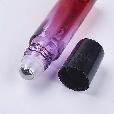 10ml Glass Gradient Color Essential Oil Empty Roller Ball Bottles X-MRMJ-WH0011-B04-10ml-1
