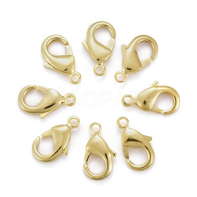 Brass Lobster Claw Clasps KK-903-G-NF-1