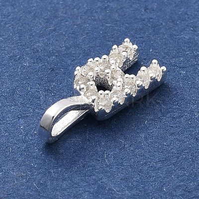 925 Sterling Silver with Cubic Zirconia Charms STER-Q004-01R-S-1