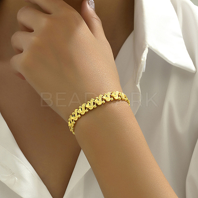 Fashionable Heart-Shaped Matte Love Link Bracelets for Women NL1478-1