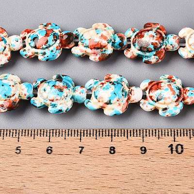 Synthetic Turquoise Dyed Beads Strands G-P507-05A-1-1